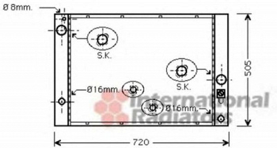 VAN WEZEL 06002338 -  Радиатор, охлаждение двигателя
